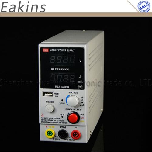 MCH 203D DC Power Supply 20V 3A 0.01V/0.01A Professional Phone Notebook Repair Adjustable Laboratory Switching DC Power RF Test