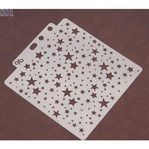 Stars Layering Stencils graffiti hand copied board hollowed out photo album graphic spray painting tool