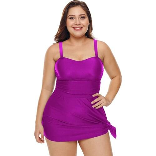 Summer women swimsuit Sexy two Pieces Bikini New Push Up Bikini Set Beachwear Solid purple big size Fat breathe swim Suit
