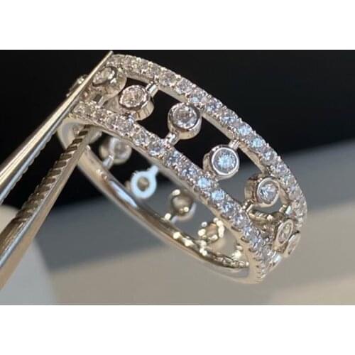 100% pure 925 sterling silver new fashion brand jewelry top quality ladies luxury drop ring engagement wedding anniversary gift