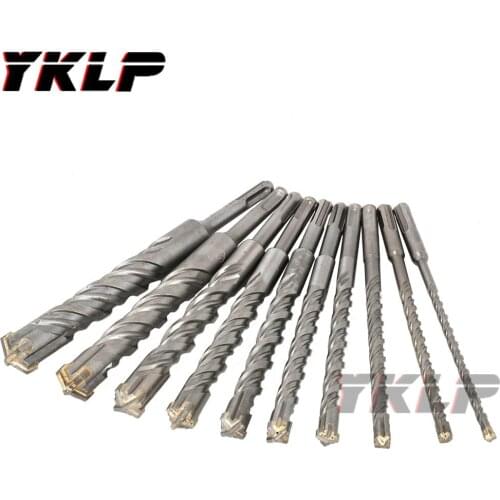 150/210/260/350mm Rotary Hammer Drill Bit SDS Plus Bits & Chisel Set for Drilling Concrete Wall Concrete Fits Hilti3/5/6/10Pcs