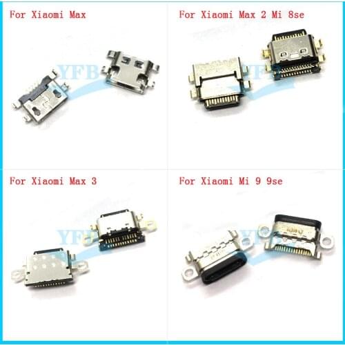 20pcs For Xiaomi MAX 2 3 Mi 8 9SE 9 SE Micor USB Jack Charging Port Socket Plug Dock Connector Repair Parts