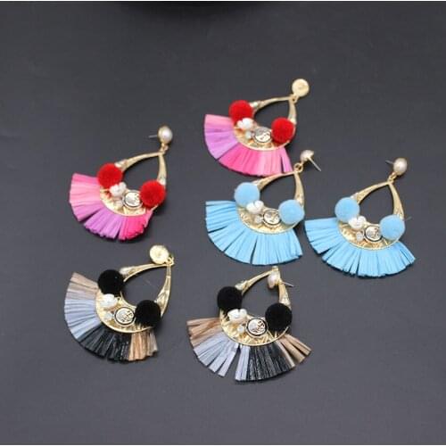 2018 new bohemian simple earrings fashion temperament long earrings Temperament fashion wild earrings 870
