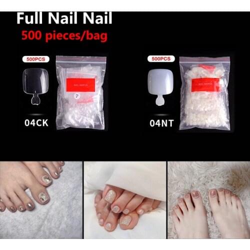 500pcs Nail Manicure French Pointed Nails Seamless Nails Ballet Nails Transparent Nails Toenails False French Nail Art Set DIY
