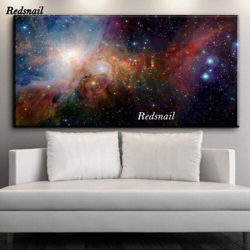 Large DIY Diamond Painting Full 5D Diamond Embroidery Mosaic of Rhinestone Universe Galaxy Reflection Space Planet Decor EE1003