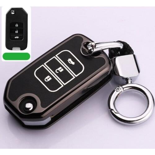 Car Key Case Cover For Honda Hrv Civic Accord Cr-v Freed Pilot 2002-2018 2019 2020 Zinc alloy luminous Car Accessories Auto Part