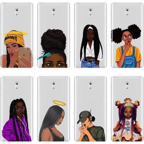 Case For Nokia 1 2 3 5 6 8 Soft Silicone Black Girl Magic Melanin Aesthetic Fashion Back Cover For Nokia 7 Plus X6 Phone Case