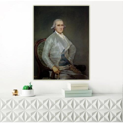 Citon Francisco Goya《Portrait of Francisco Bayeux》Canvas Oil Painting Art Poster Picture Wall Background Decor Home Decoration