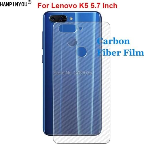 For Lenovo K5 5.7" New Durable 3D Anti-fingerprint Carbon Fiber Back Film Rear Sticker Screen Protector (Not Tempered Glass)