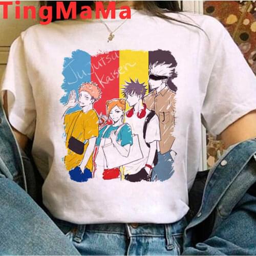 Jujutsu Kaisen Gojo Satoru Yuji Itadori summer top male graphic tees streetwear couple white t shirt harajuku clothes kawaii