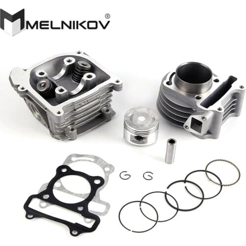 GY6 50 80 100 cc 137 QMA QMB 139 4T CYLINDER kit Head Rollers Rings Assemly with 64 mm valve Pistion