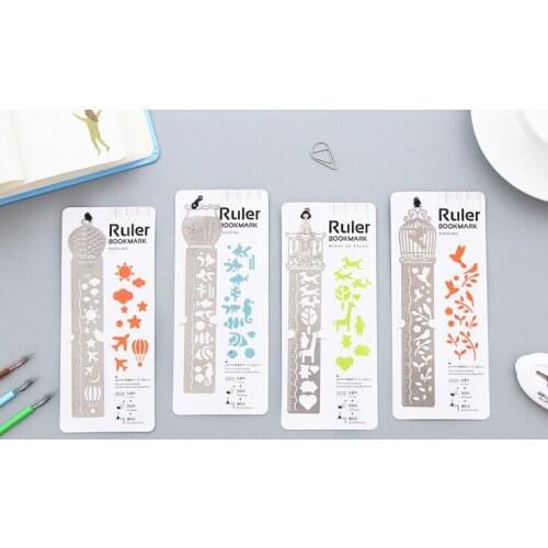 Creative Hollow ruler Bookmark Metal Bookmarks for books macker Paper Creative Products Stationery office school supply