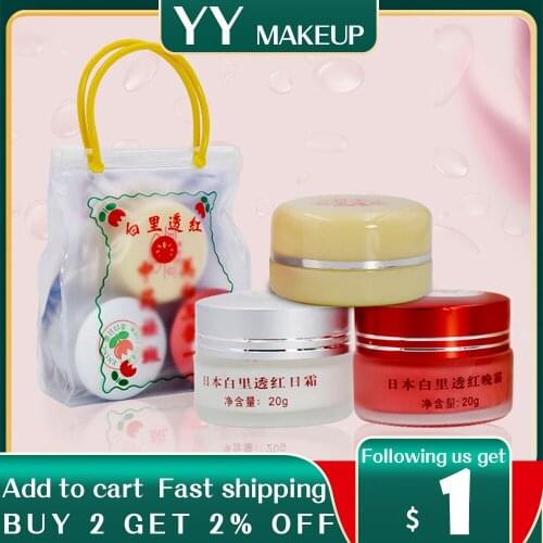 Hot Bai li tou hong 3 in 1 Day Night Pearl Whitening Cream