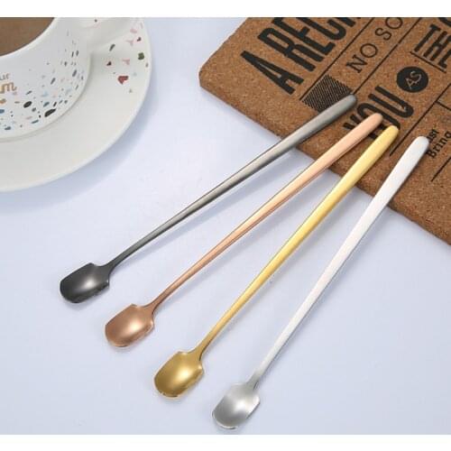 Stainless Steel Long Handle Coffee Tea Stirring Spoon Ice Cream Dessert Spoons Mug Spoon Bar Tools Kitchen Accessories
