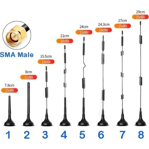 5G full band 600-6000MHz terminal antennas GSM 3G GPRS 4G magnetic base station IOT mini antena 3m cable SMA male interface