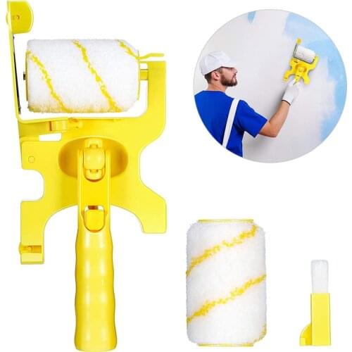 Multifunction DIY Roller Paint Brush No Dead Ends Fine Hair Latex Paint Roller Brush Home Renovation Clean Painting Roller Brush