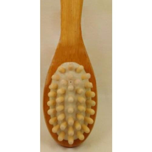 New Bath Brush Natural Long Wood Wooden Exfoliating Wooden Body Massage Shower Brush SPA Woman Man Skin Care Dry Body Brush