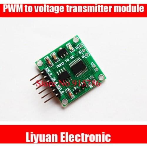 New version PWM to voltage transmitter module / PWM 0-100% to 0-5v 0-10v linear conversion module / 4 ~ 24V converter module