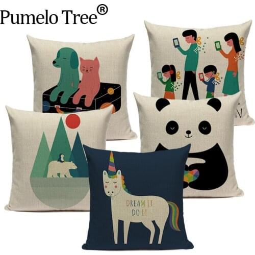 Adorable animal throw pillows cushions decorative Custom cover cushion Cute panda home cushions Dropshipping cushion over
