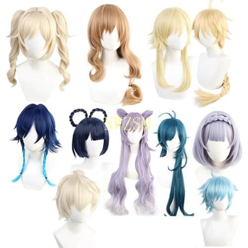 Game Genshin Impact Venti Kaeya Noelle Kong Ying Cosplay Wigs
