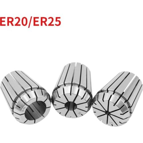ER20/ER25 Chuck Precision 0.015mm Range 3-13mm Collet Engraving Machine Spindle Elastic Chuck ER20 Motor Shaft er20 Nut Wrench