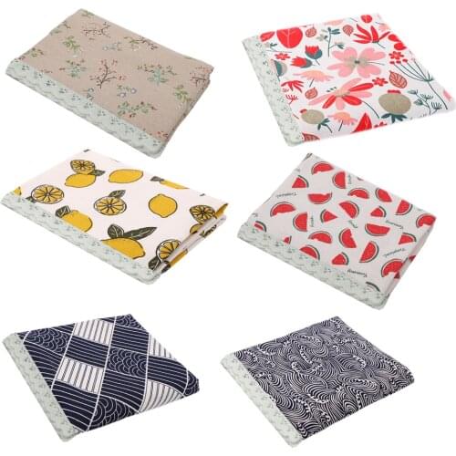 Printed Grid Lace Linen Cotton Tablecloth Home Table Cover Kitchen Microwave oven Dining Table Cloth Christmas Gifts for sofa