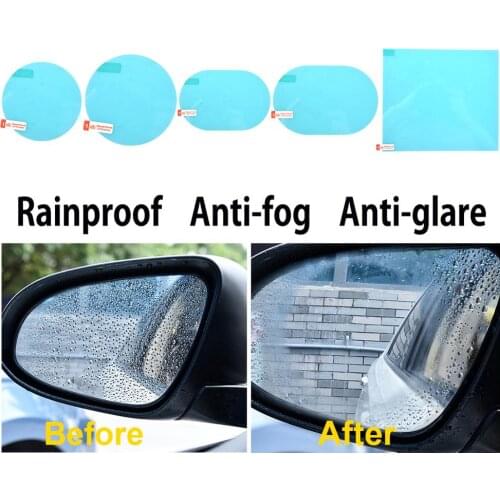 Anti Fog Car Mirror Window Clear Film Membrane Anti-glare Waterproof Rainproof Car Sticker Car Accessories 2PCS/Set