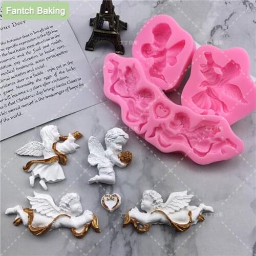 Sugarcraft Angle silicone mold baby girl birthday fondant mold cake decorating tools chocolate gumpaste mold