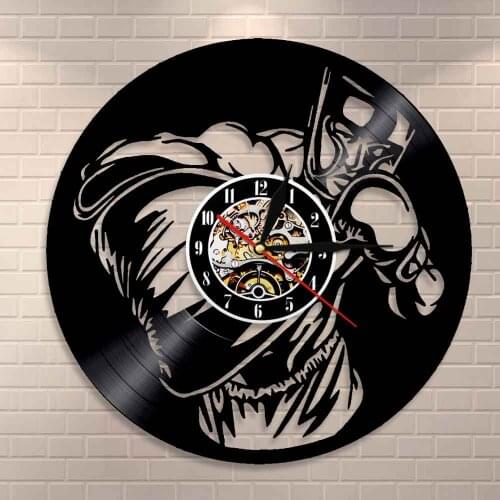 Sport Hobby The Pugilist Decorative Clock Boxing Vinyl Record Wall Clock Boxing Vintage Clock Boxer Wall Art Boxing Lovers Gift