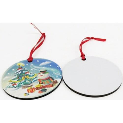 Sublimation Blank Christmas Ornament Wooden Xmas Tree Ornament Hanging Pendant Heat Press Transfer Printing Xmas Decoration