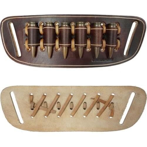 Tactical Rounds Ammo Shell Holder Belt for 30-06.308, 45-70 Leather Shotgun Ammo Pouch Bandolier Waist Bullet Cartridges Holster