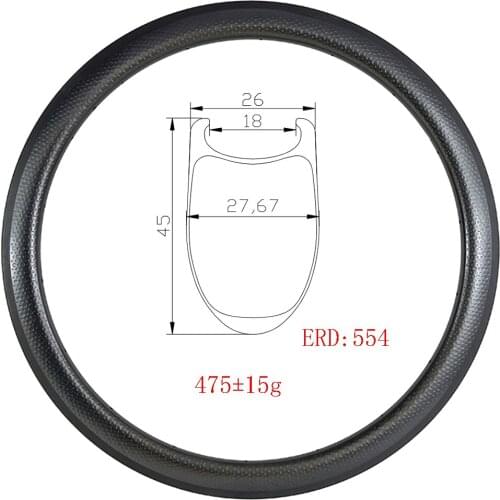 700c 45x26mm carbon rim clincher golf surface basalt brake 45C Dimple surface Road bicycle Moonscape 16H 18H 20H 24H 28H 32H 36H