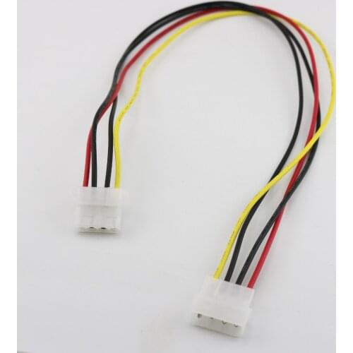 10pcs 50cm/1.5ft IDE 4 PIN Molex Male Power to LP4 Female Jack Adapter Extension Connector Cable