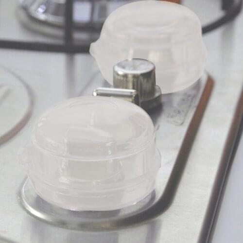 2 Pcs/Lot Children Safety Home Kitchen Gas Cooker Button Knob Control Switch Cover Locks Transparent Safe Protective Cover