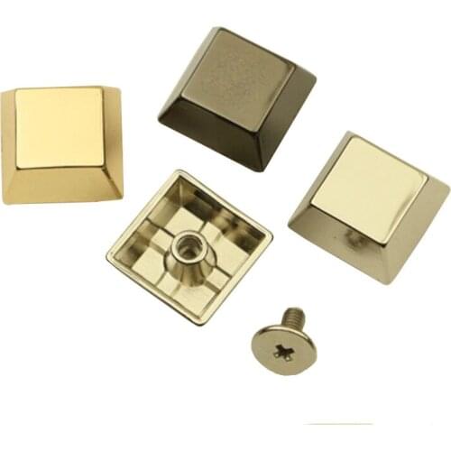 XUNZHE 20Pc 15mm Handbag Protection Feet Nail Trapezium Curve Screw Spikes Rivets Leather Screws Bag Shoes Suitcase Purse Decor