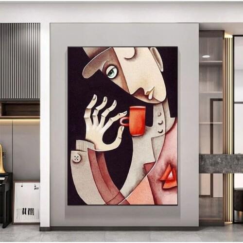 Handpainted Picasso Abstract Canvas Painting Famous oil Painting Art Wall art Home Decoration Living Room Modern Nordic Picture