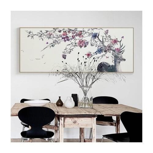 Diamond Painting Full Drill Living Room 2018 New 5D Simple Modern Flowering Elk Bedroom Diamond Cross Stitch Diamond Embroidery