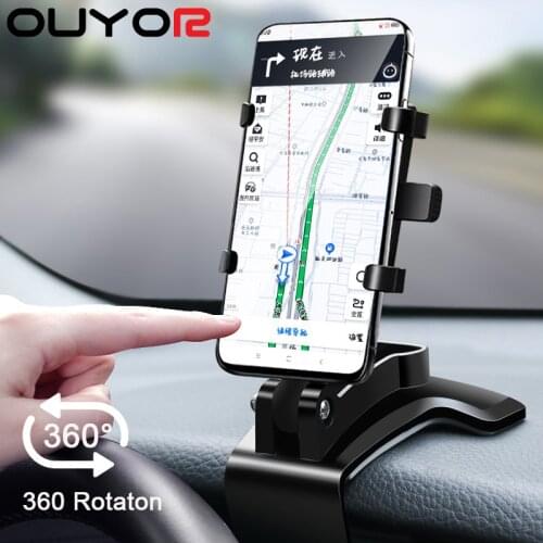 360 Degrees Car Phone Holder Universal Smartphone Stands Car Rack Dashboard Support for Auto Grip Mobile Phone Fixed Bracket
