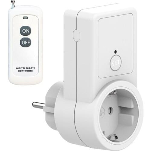 433MHz Wireless Remote Control Switch Electric Socket EU 220V Remote Control Plug Learning Code Controller