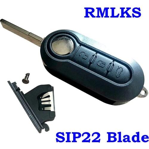 Key Case 3 Buttons Flip Folding Remote Key Case Shell Cover For FIAT 500 Panda Punto Bravo Car Alarm Keyless SIP22 Blade