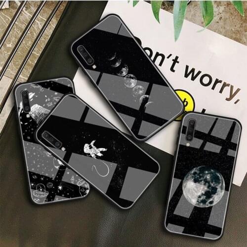 Space Astronaut Tempered Glass Case For Samsung Galaxy A10S A10E A20S A20E A30S A40 A50S A60 A70 A80 A90 A6 A7 A8