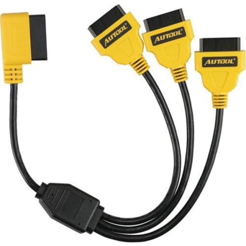 Car Diagnostic Cables Connectors OBD2 Split Cable 1 to 3 Converter Adapter 50cm OBD2 Extension Cable Extend obdii Connector