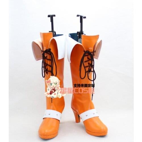 The Seven Deadly Sins Diane Orange Long Halloween Cosplay Shoes Boots X002