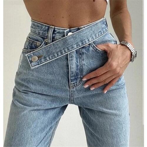 Jeans Women Wide Leg Pants Mom Femme Black Blue Jeans High Waist Woman Trousers 2021 Pantalones Spodnie Damskie