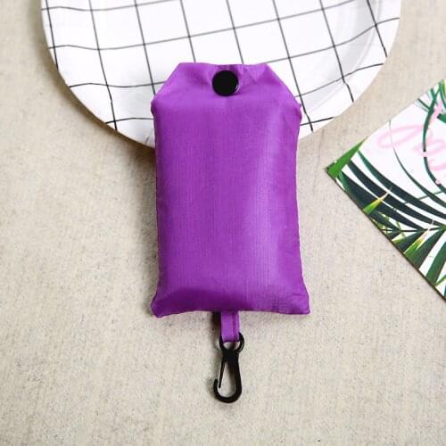 Purple Eco Storage Handbag Polyester Folding Shopping Bags 35*57cm Large Resuable Shopping Grocery Bag for Supermarket