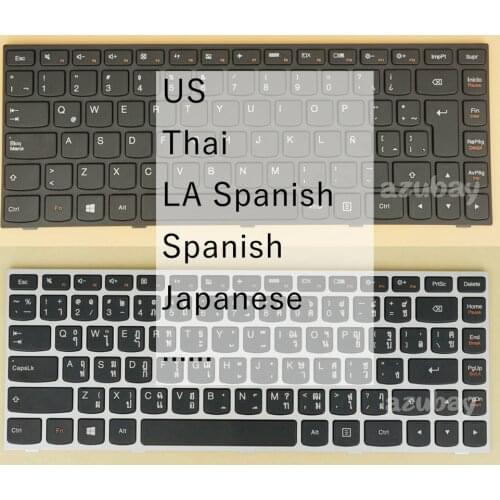 US Thai Las Spanish Japanese Keyboard For Lenovo Ideapad 300-14IBR 300-14ISK 305-14IBD 500-14ACZ 500-14ISK G40-70 MP-13P86LA-686