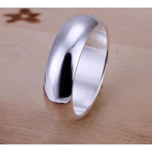 Ring Silver Plated Ring Silver fashion jewelry ring factory prices Smooth Round Ring /DWYDYMOD PYLECCDFR025