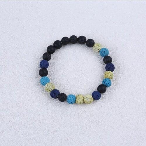 Chakra Kinetic Energy Volcanic Lava Stone Bracelets