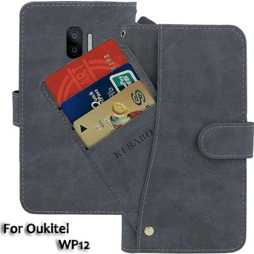 Leather Wallet Oukitel WP12 Case 5.5" Flip Fashion Luxury Front Card Slots Cases Cover Business Magnetic Phone Bags