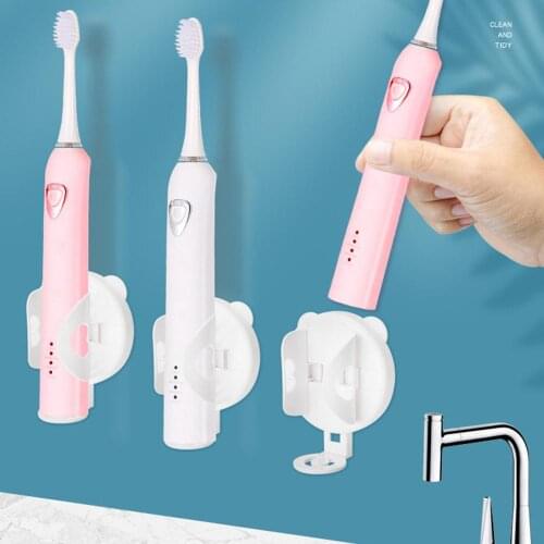 1Pc Wall Mount Creative Traceless Stand Rack Electric Toothbrush Holder Body Base Stander Space Saving Bathroom Accessories